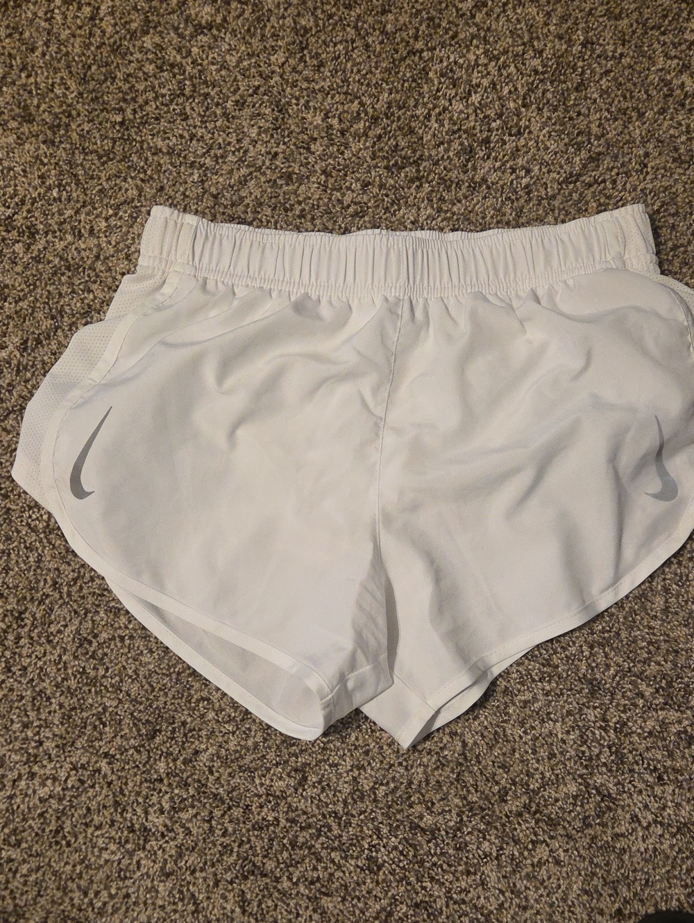 Nike Women's White Dri-FIT Running Shorts